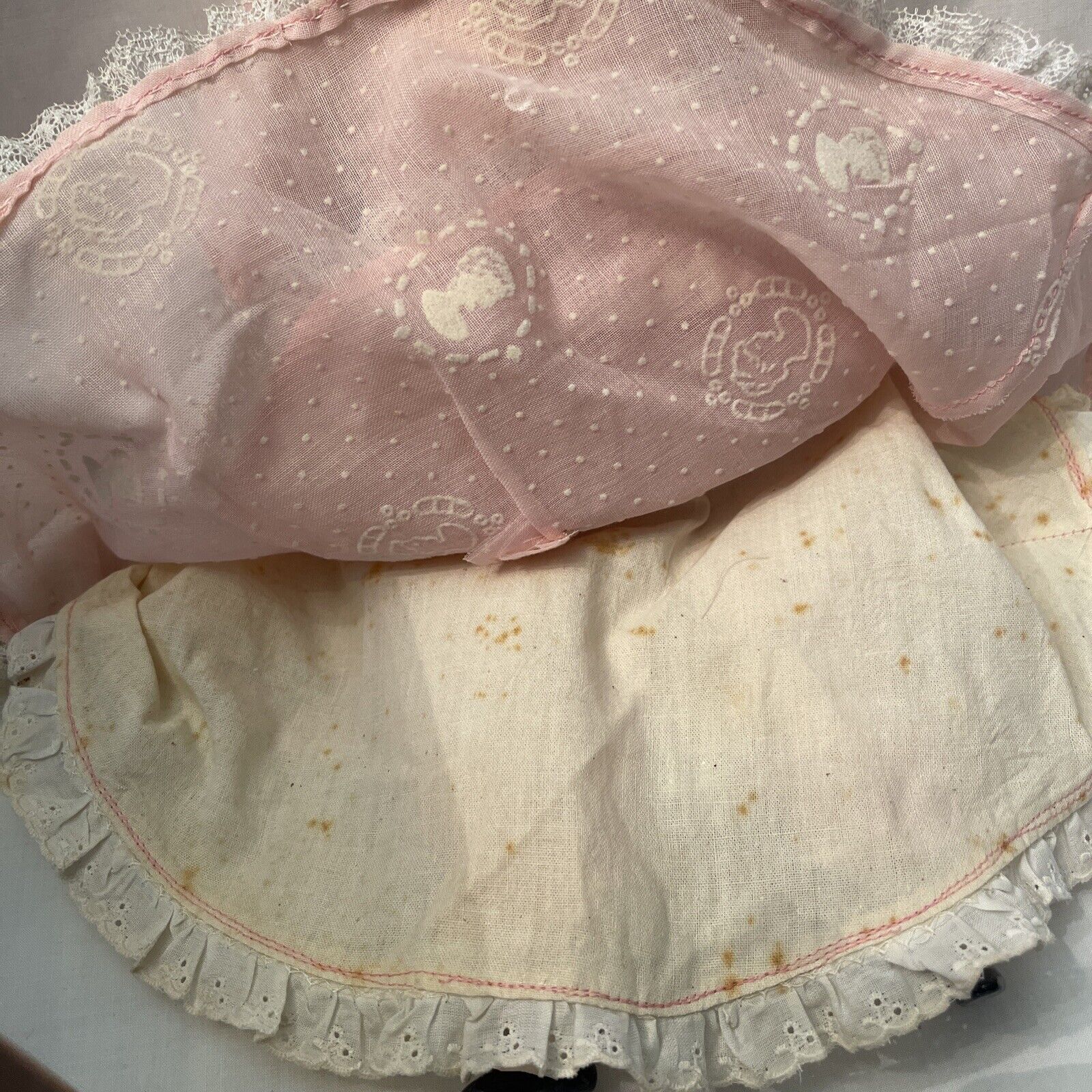 13” Vintage Porcelain 1800's China Doll w/ Original Cloth Body & Clothes