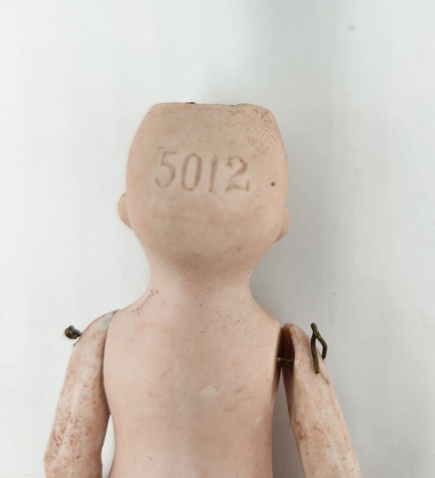 Early 1900's All Bisque Germany Doll  4 1/4" Marked 5012 Wire Jointed Arms