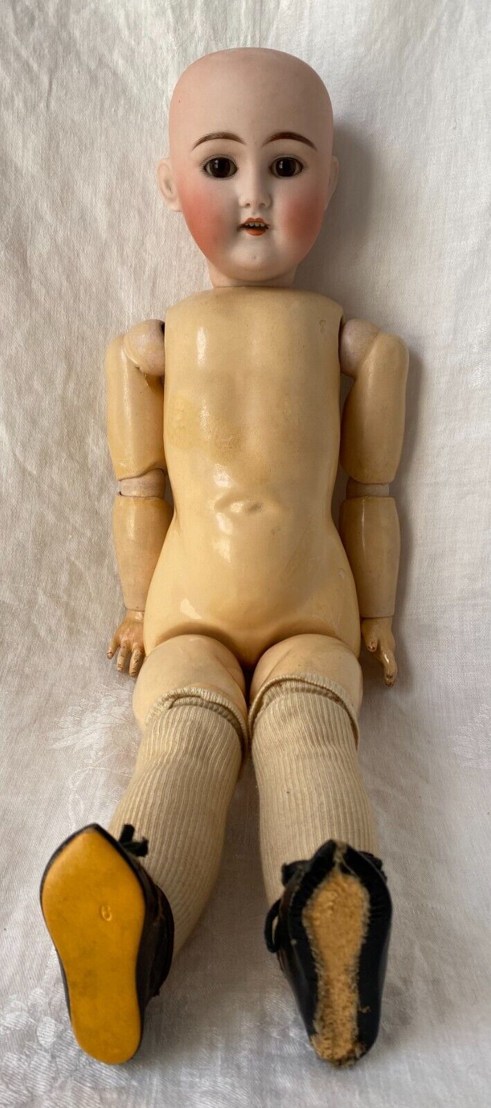 RARE 1900s Little Sweetheart German Bisque Doll- Markenschultz - B.J& Co. 20"H