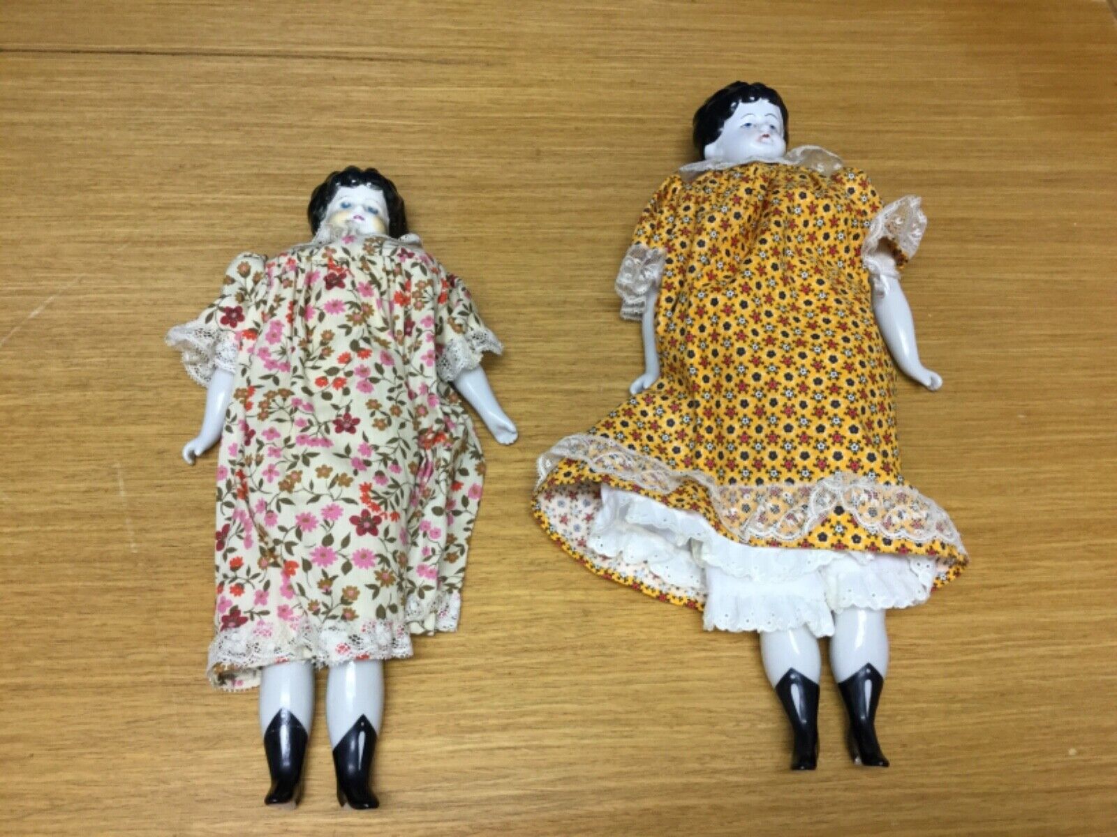 (2) 1800s Antique Germany 14 1/2” & 12” Tall Dolls