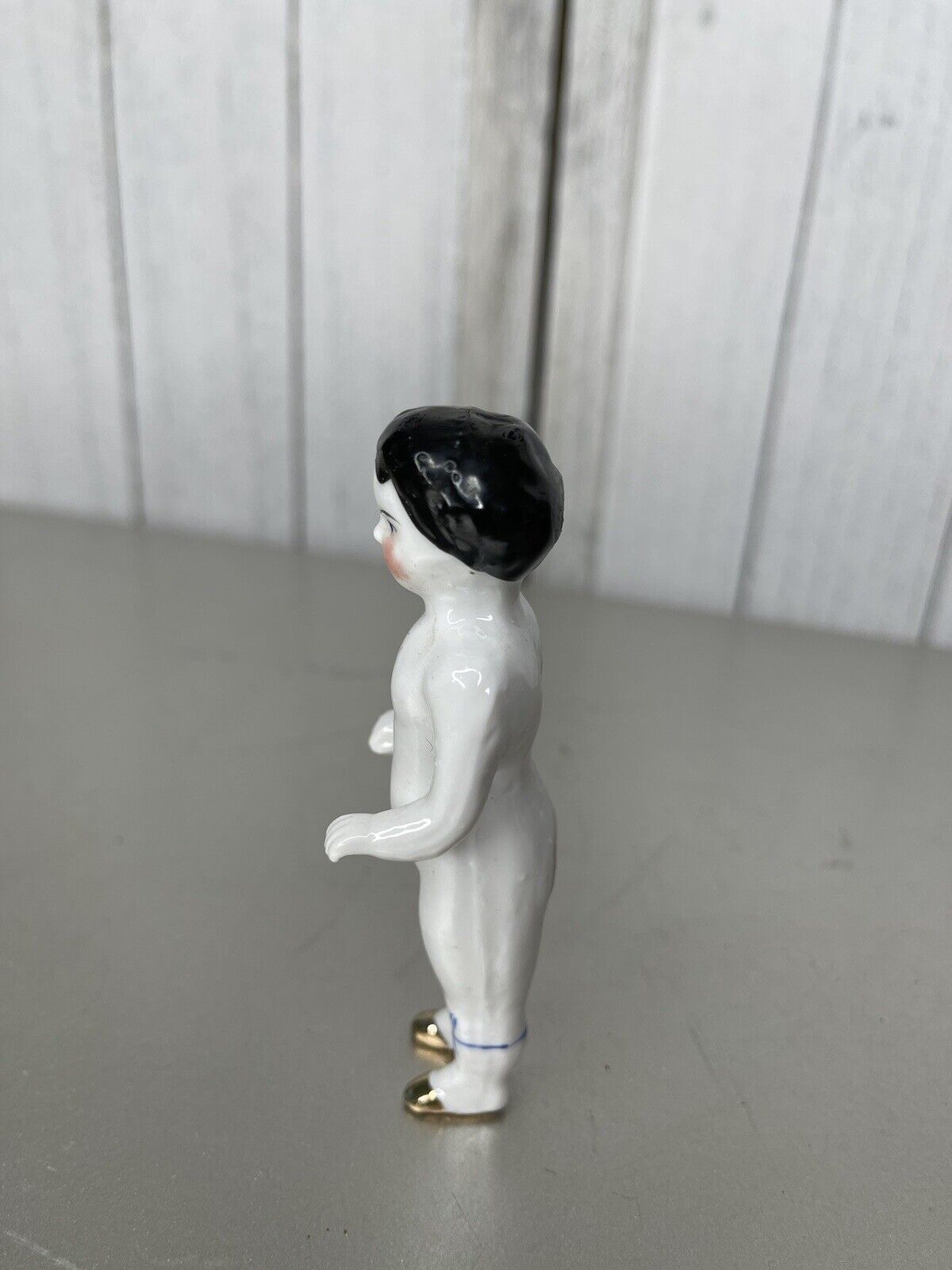 Antique 1800's GERMANY Miniature WHITE CHINA FROZEN CHARLOTTE 4.25in Doll