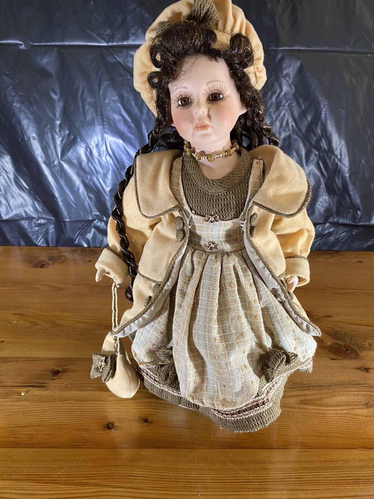Vintage Porcelain Doll - Collectors 16” 1800s 'attire