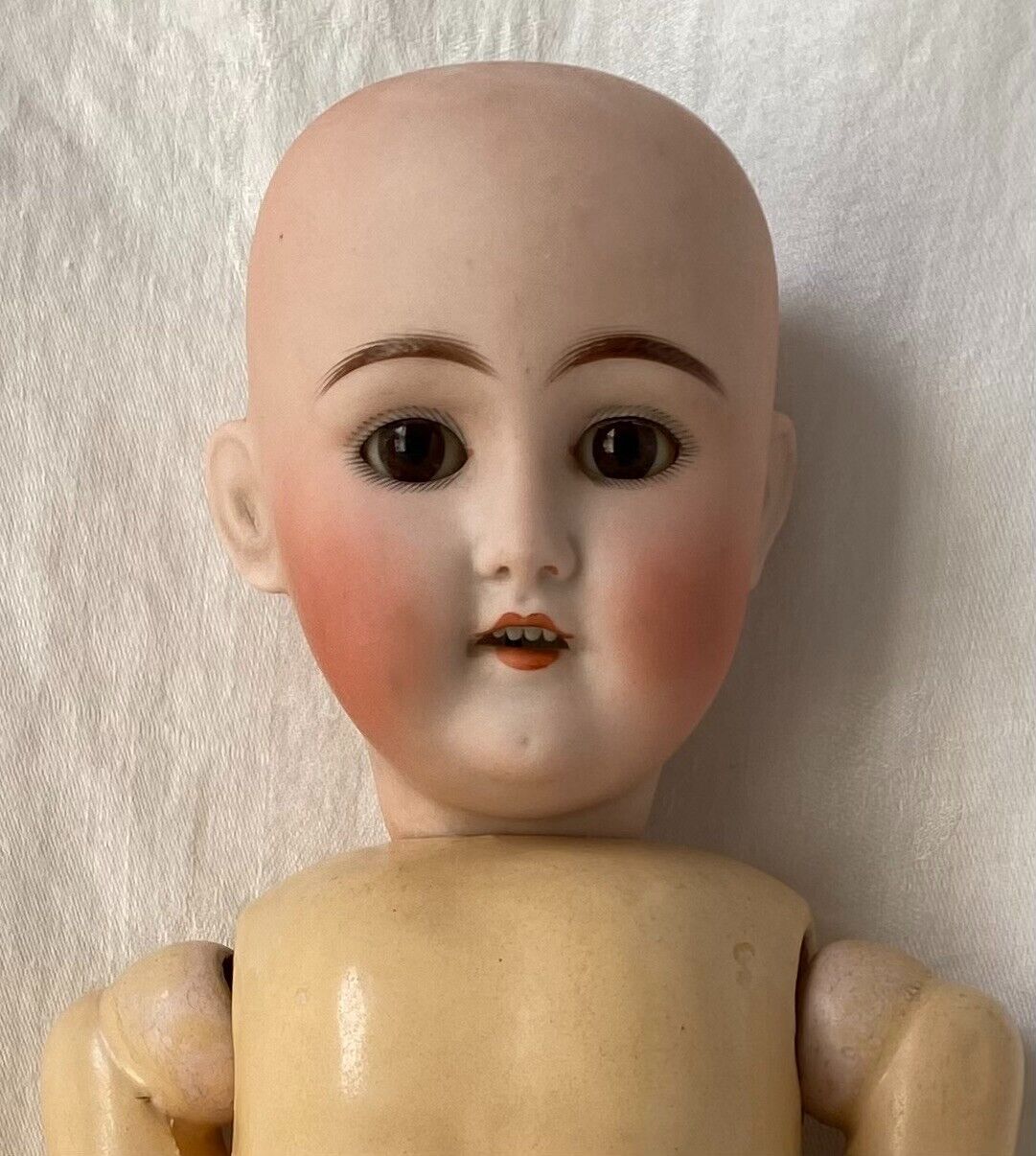 RARE 1900s Little Sweetheart German Bisque Doll- Markenschultz - B.J& Co. 20"H