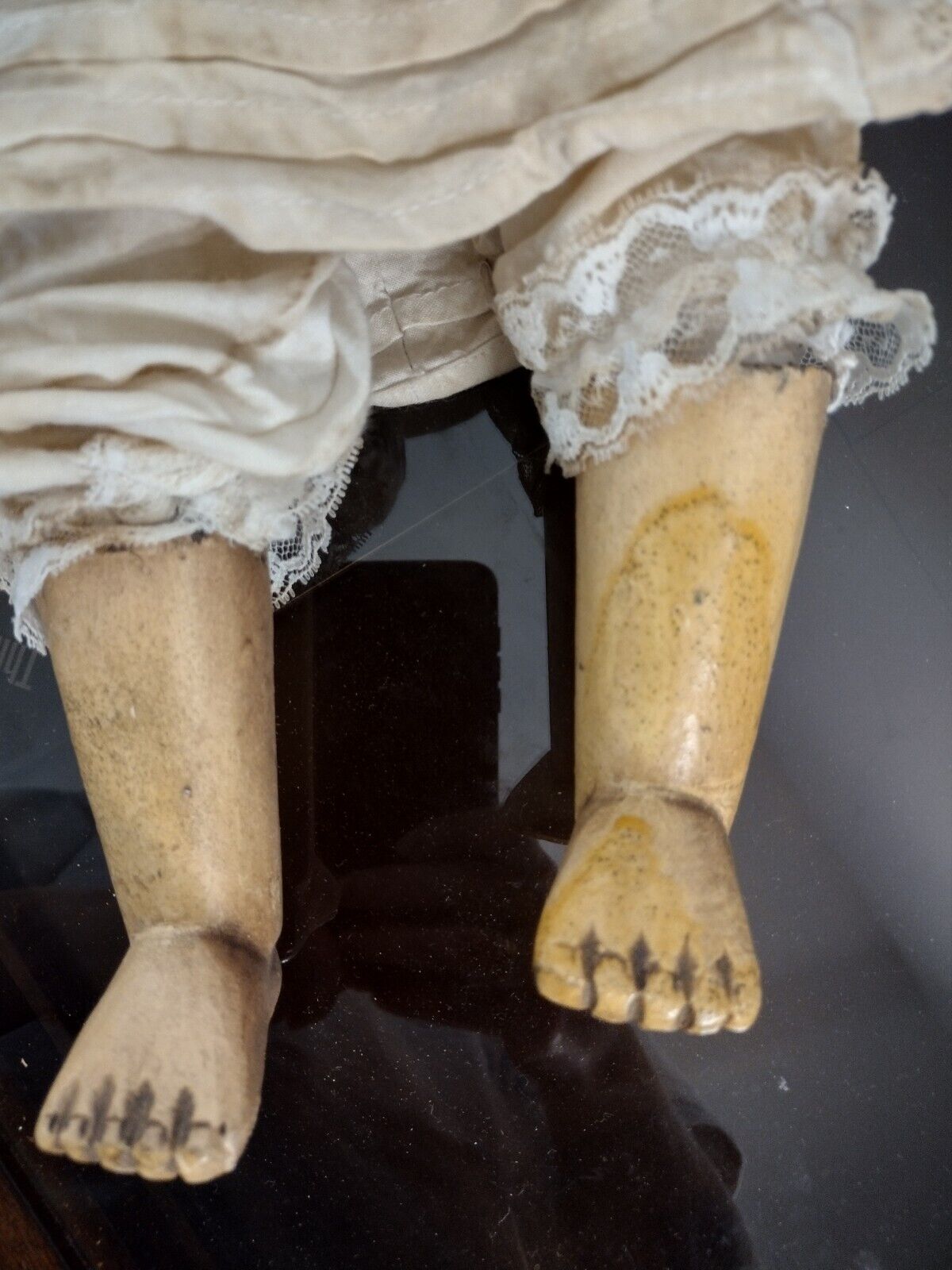 Antique Rare Paper Mache Doll Circa Mid 1800’s Hand Painted 