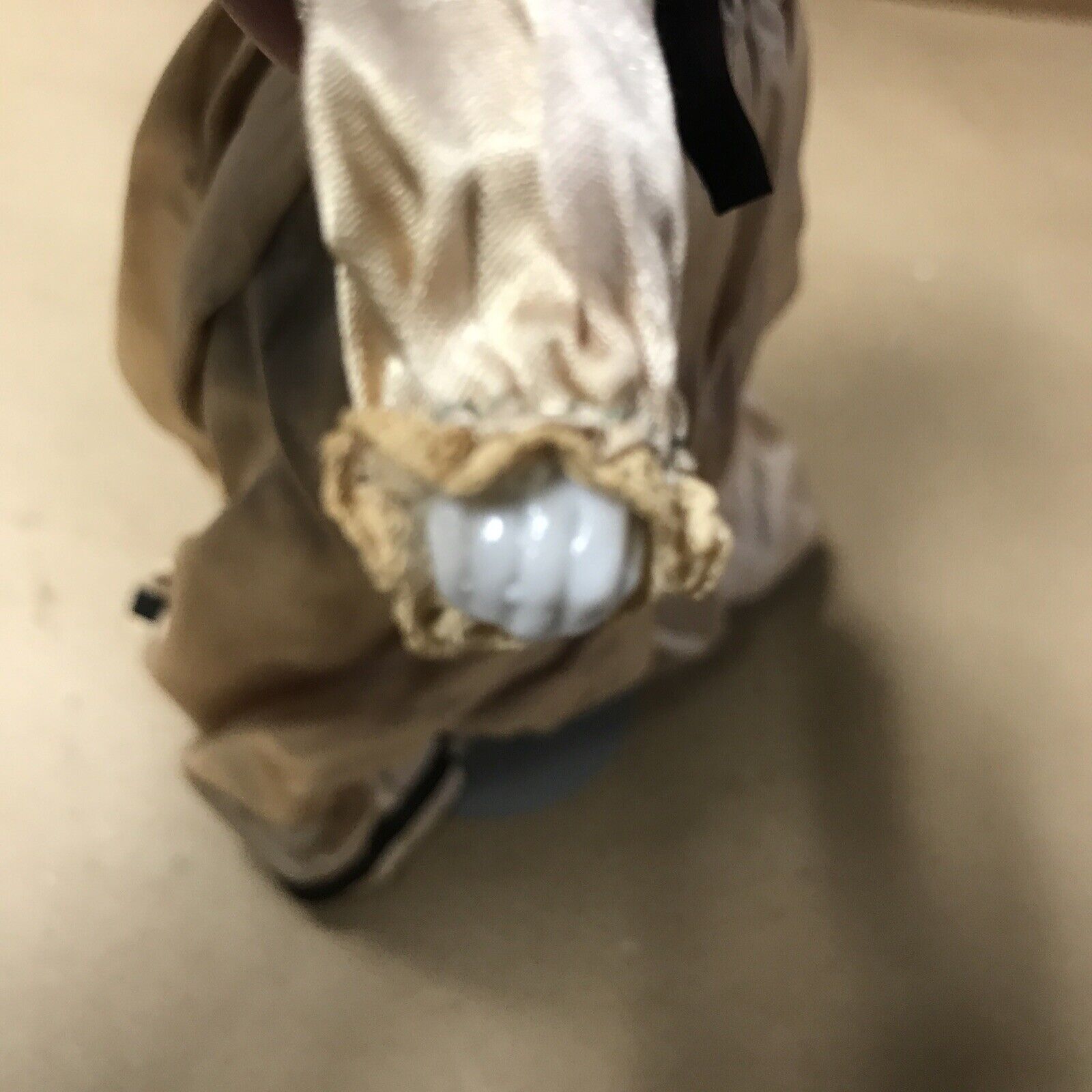 11.5" Vintage Porcelain 1800's China Doll w/ Original Cloth Body & Clothes 4th G