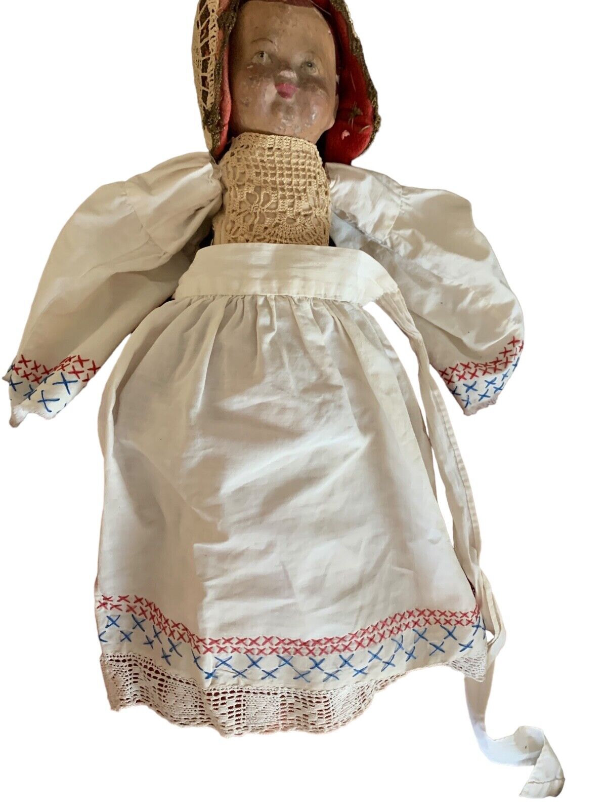 Late 1800’s Composition & Cloth Doll w/hand-made Outfit