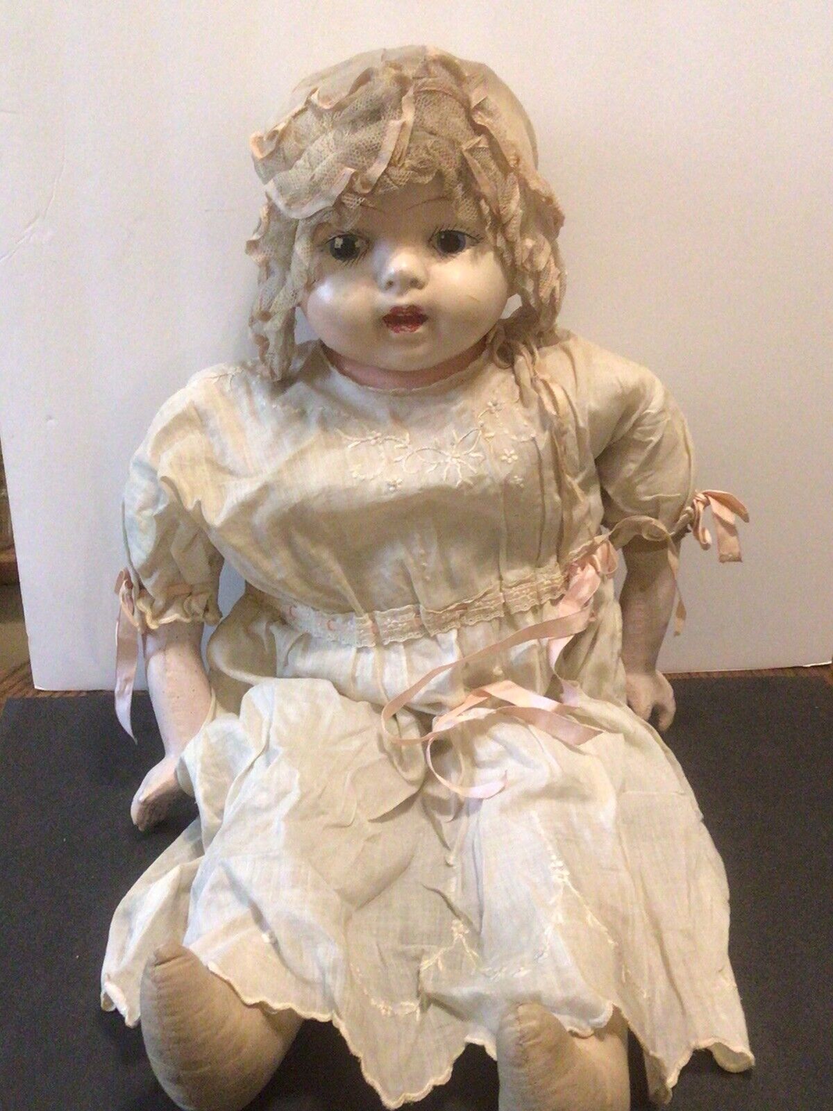 Rare 1800’s Early Americana 23in Doll w/original clothes