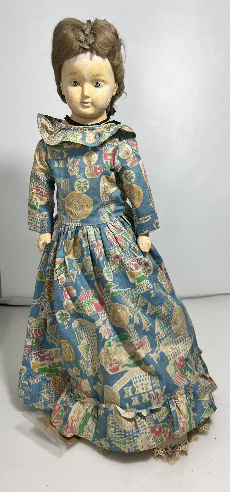 Antique 1800’s  Papier-Mâché  Wax Over