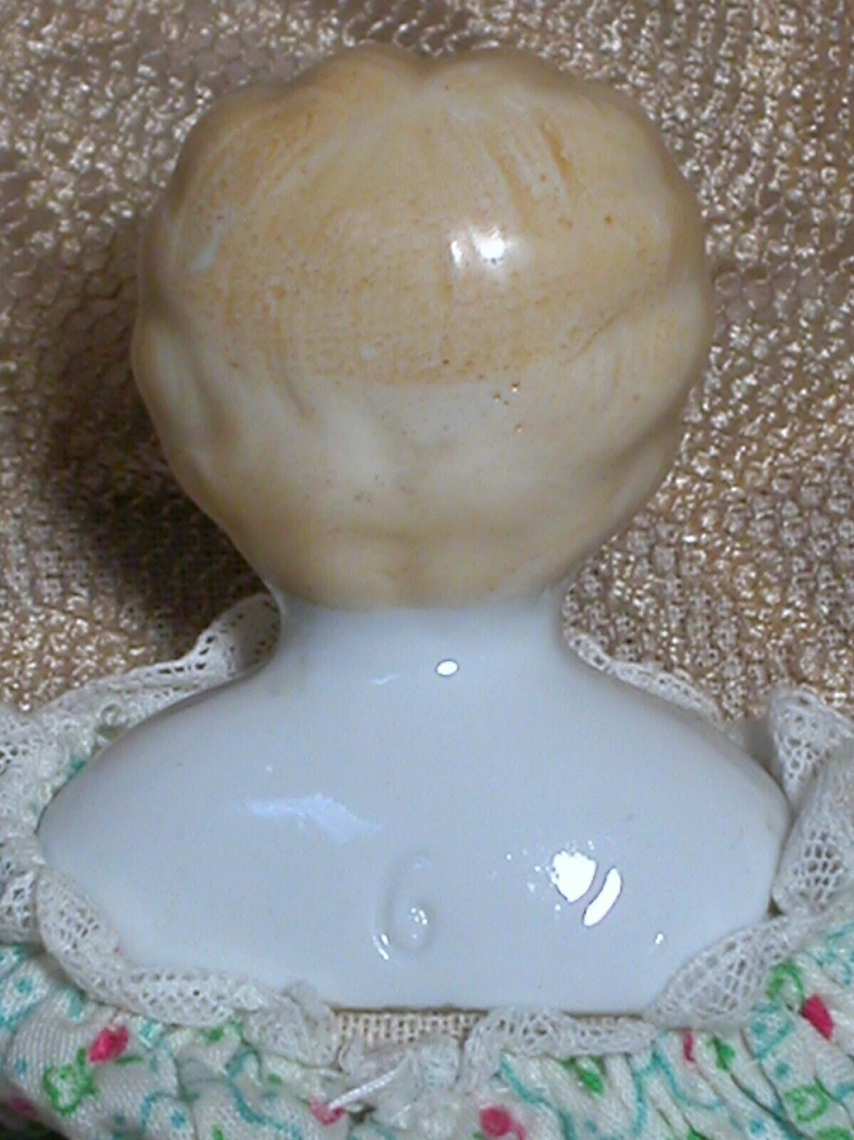 German China Blonde Shoulder Head Doll Nicely Dressed  8-1/2 " 1800s