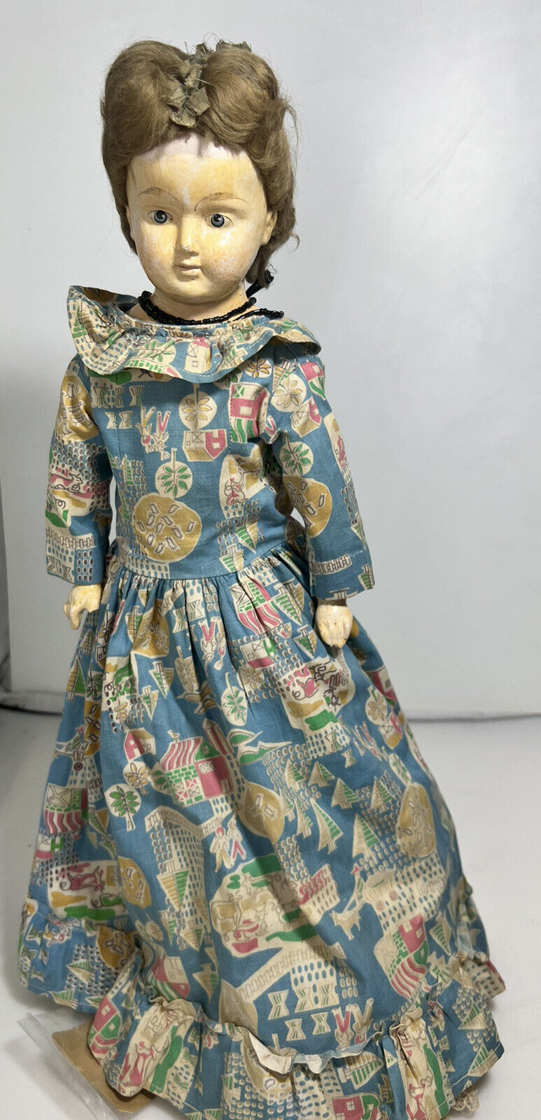 Antique 1800’s  Papier-Mâché  Wax Over