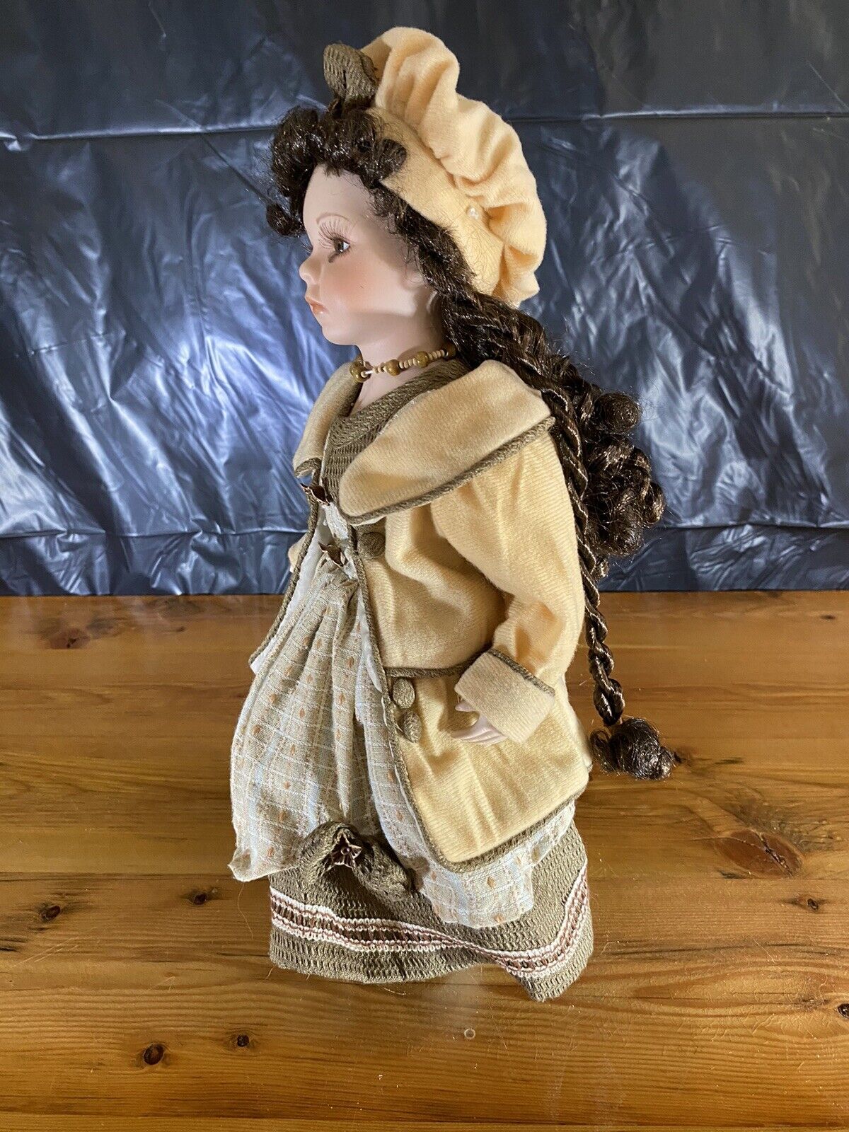 Vintage Porcelain Doll - Collectors 16” 1800s 'attire