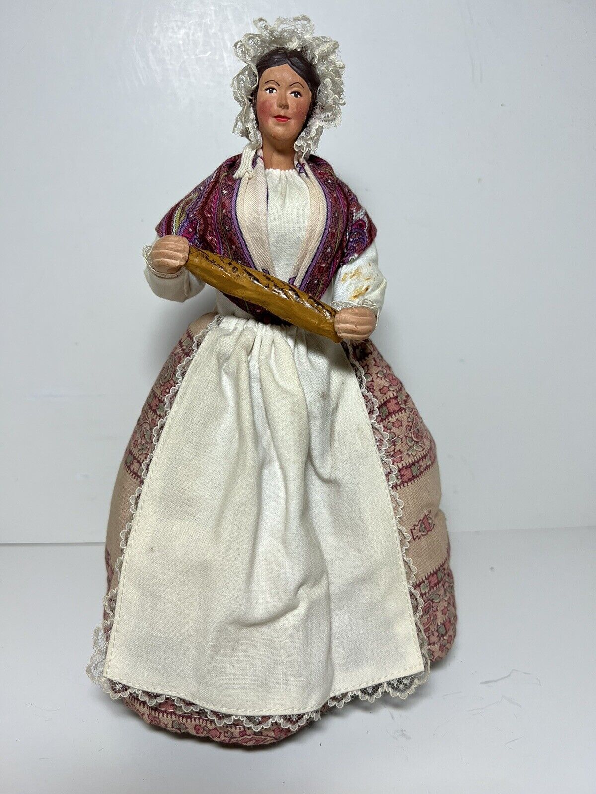 Bread Woman Doll 1800’s Clothing Look Grandma Abuela Handmade Vtg