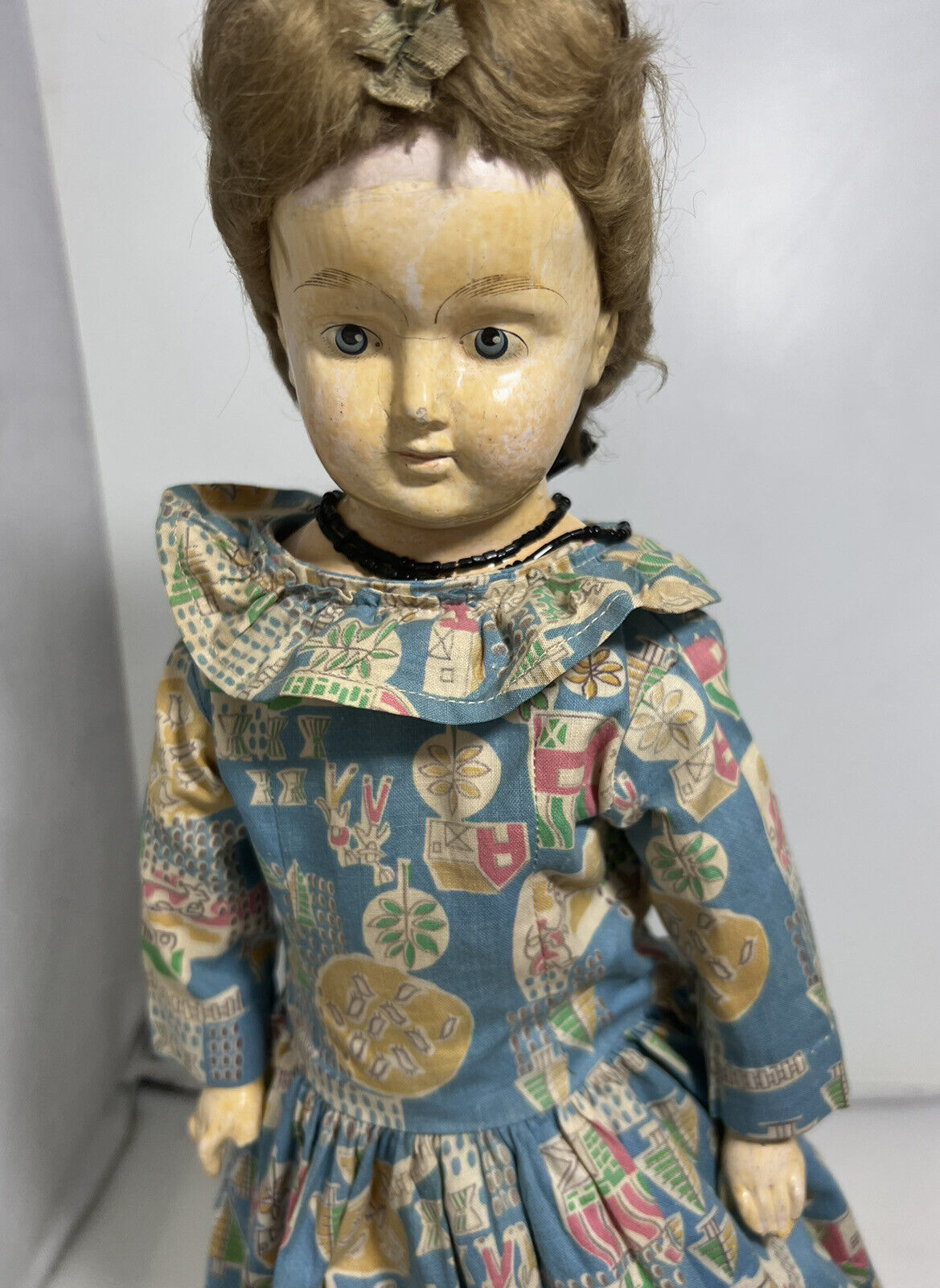 Antique 1800’s  Papier-Mâché  Wax Over