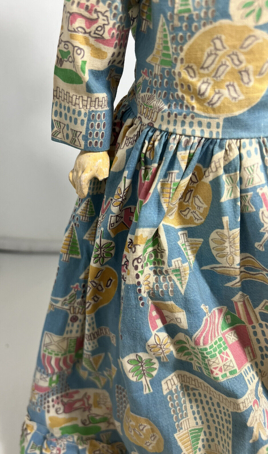 Antique 1800’s  Papier-Mâché  Wax Over