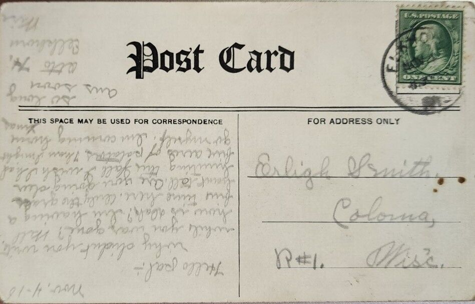 "Go As Far As You Like, I Don't Care" Early 1900s Vintage Humor Comic Postcard