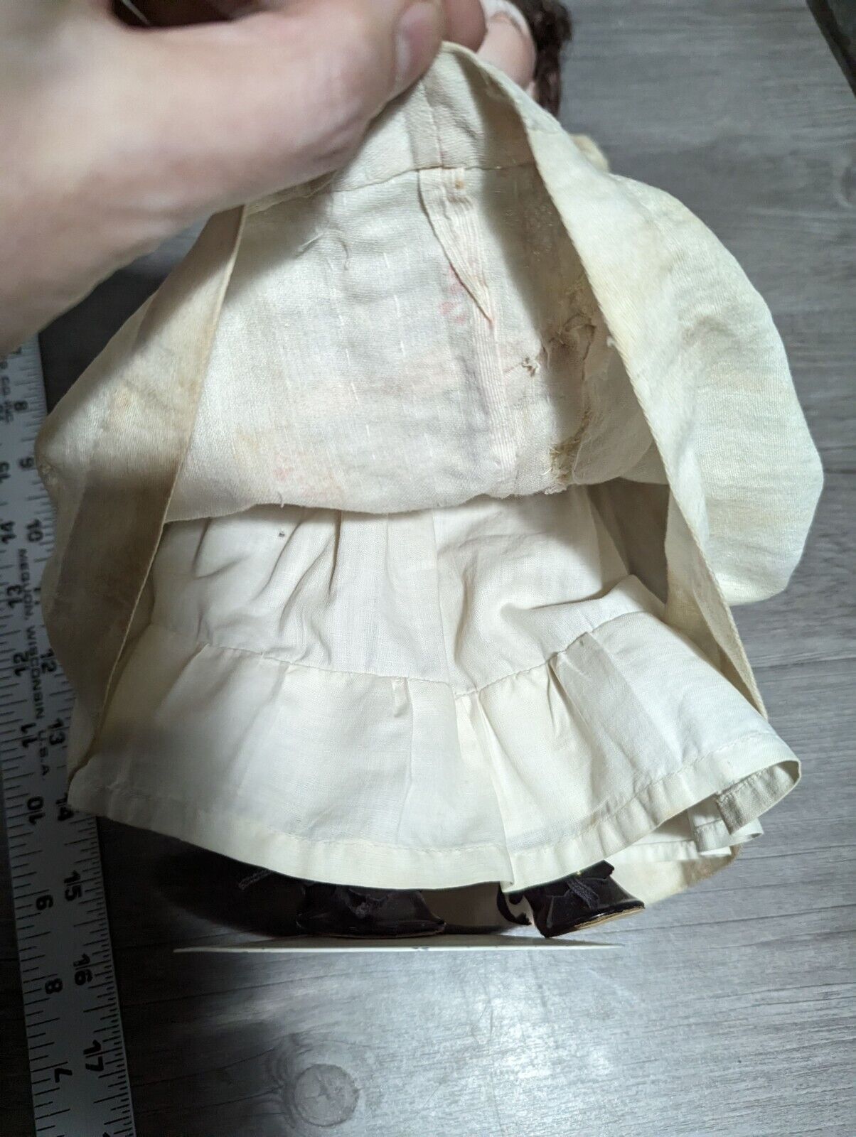 Antique Original 1800s German 15" Bisque Head Porcelain Doll (Sleepy Eye)