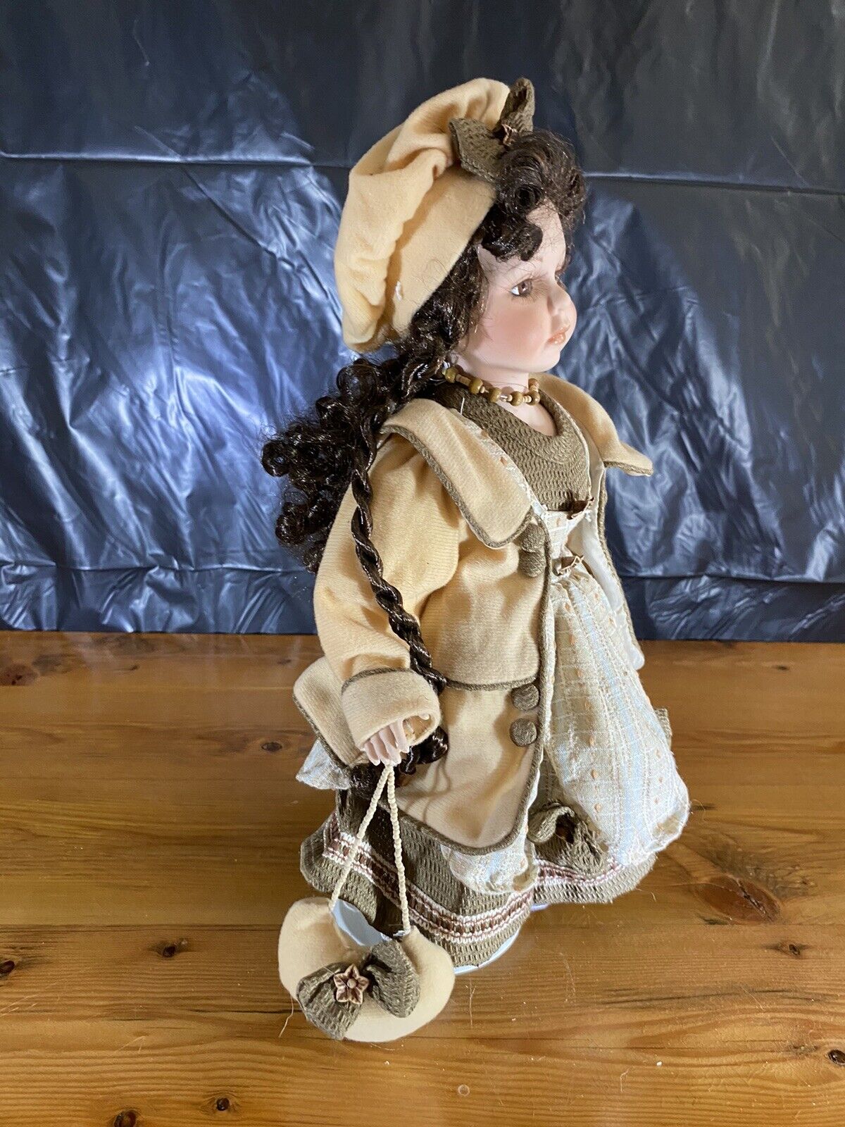 Vintage Porcelain Doll - Collectors 16” 1800s 'attire