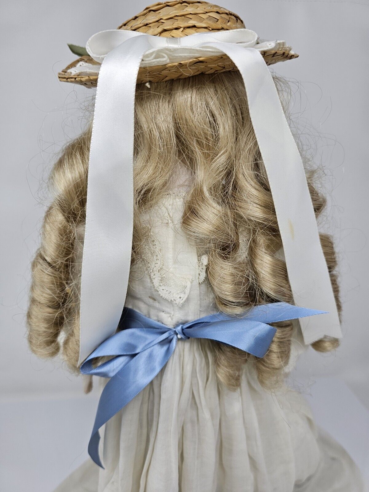 Antique German Early Ernst Heubach 1900-0 Horseshoe Bisque Doll, 6 Teeth 20'
