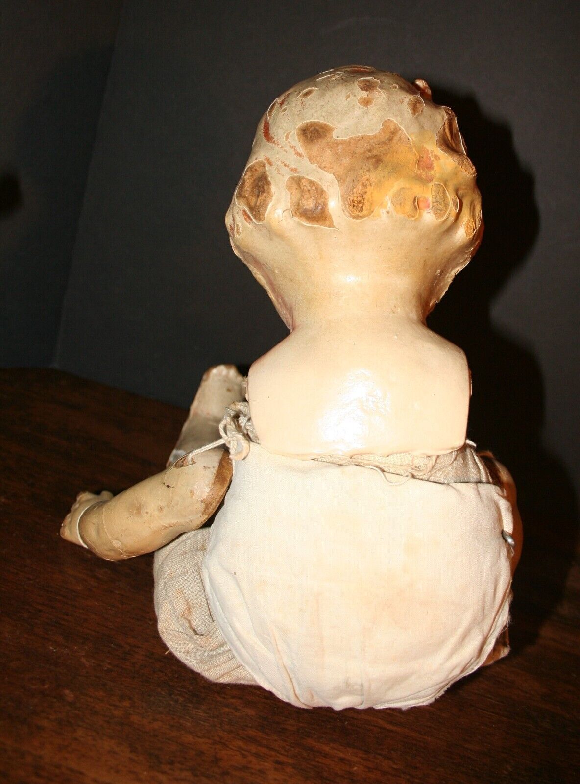 Antique Jointed Composite Baby Doll 19.5" long Sawdust Filled 1800s