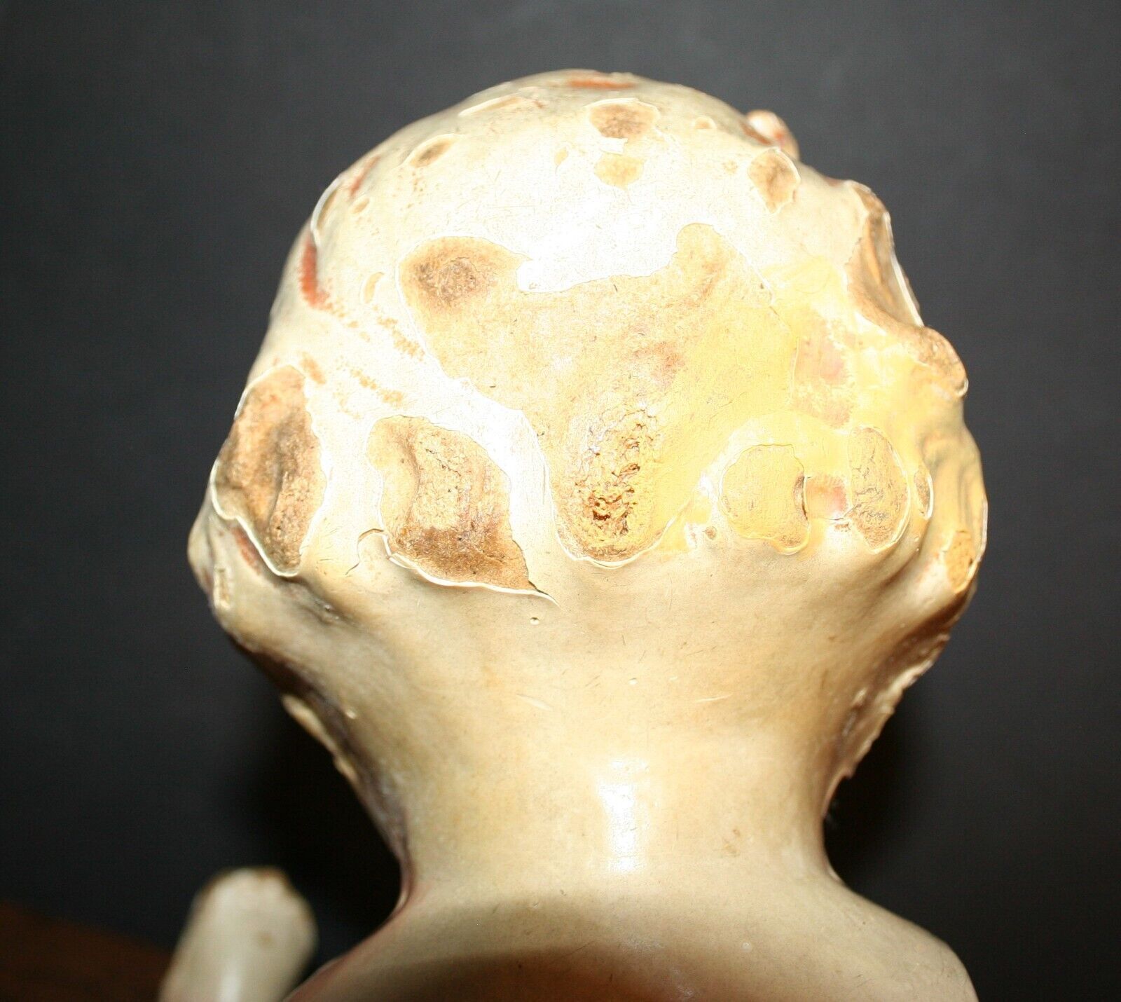 Antique Jointed Composite Baby Doll 19.5" long Sawdust Filled 1800s