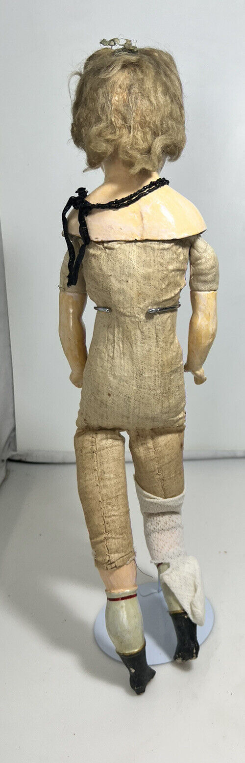 Antique 1800’s  Papier-Mâché  Wax Over