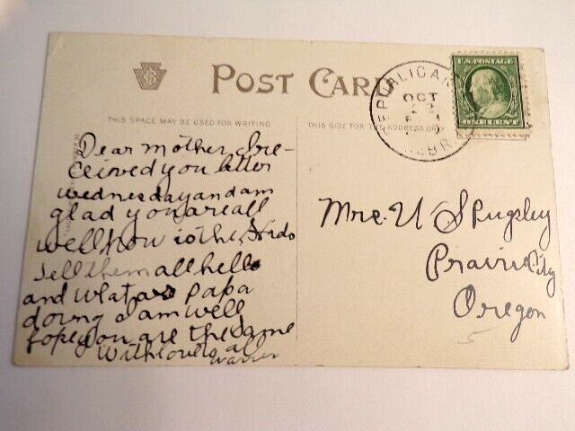 Vintage Early 1900s Comic Postcard "EXCUSE ME" Posted