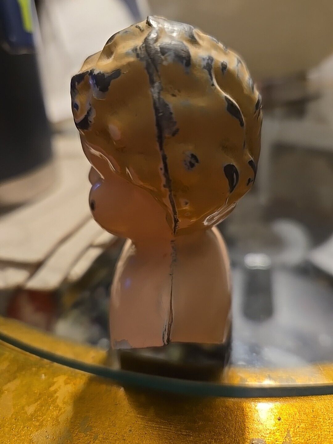 Antique Late 1800's Juno, 5 German Made Tin Doll Head And Shoulders - Crown Mark