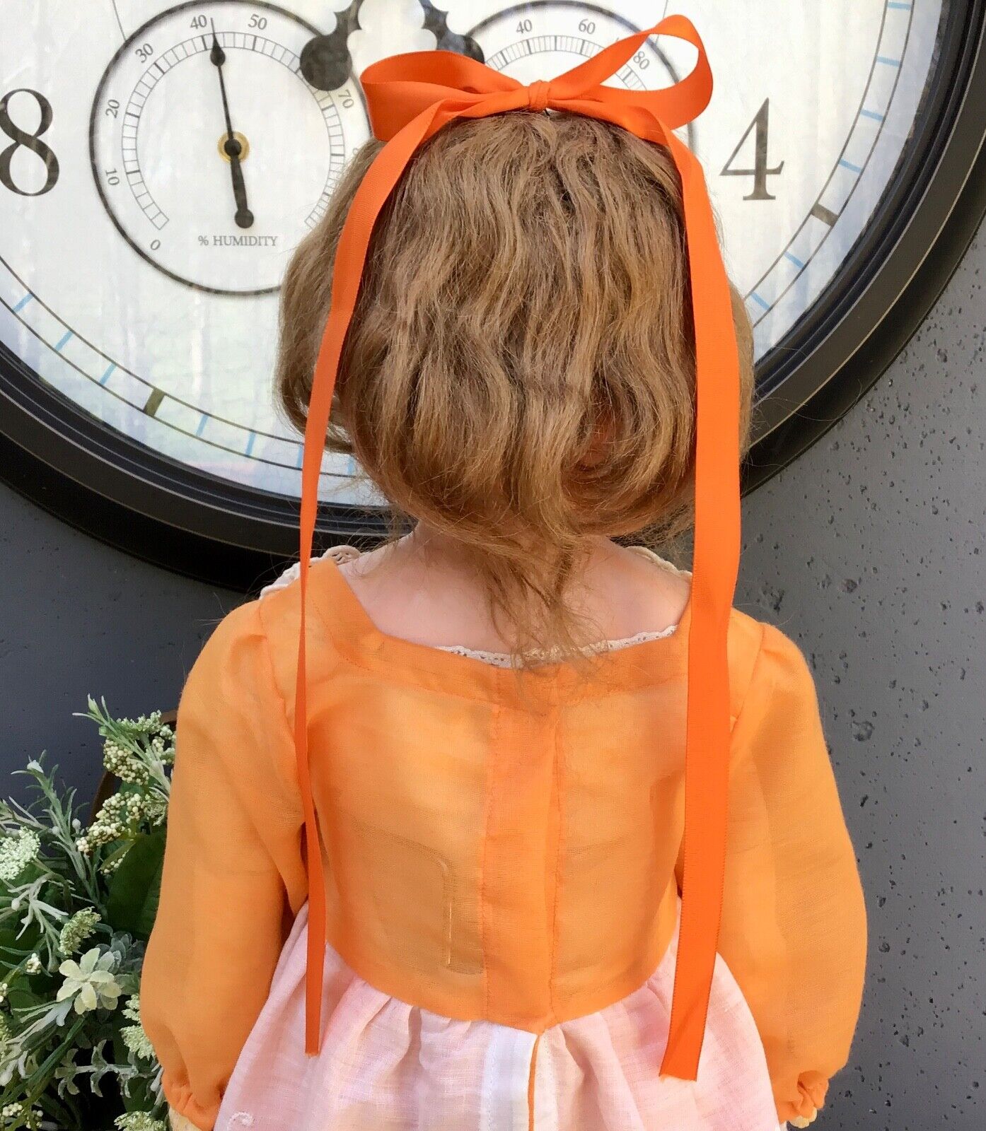 RARE Gorgeous Late 1800s Wax Over Composition 26 Inch Antique Doll - Mohair Wig