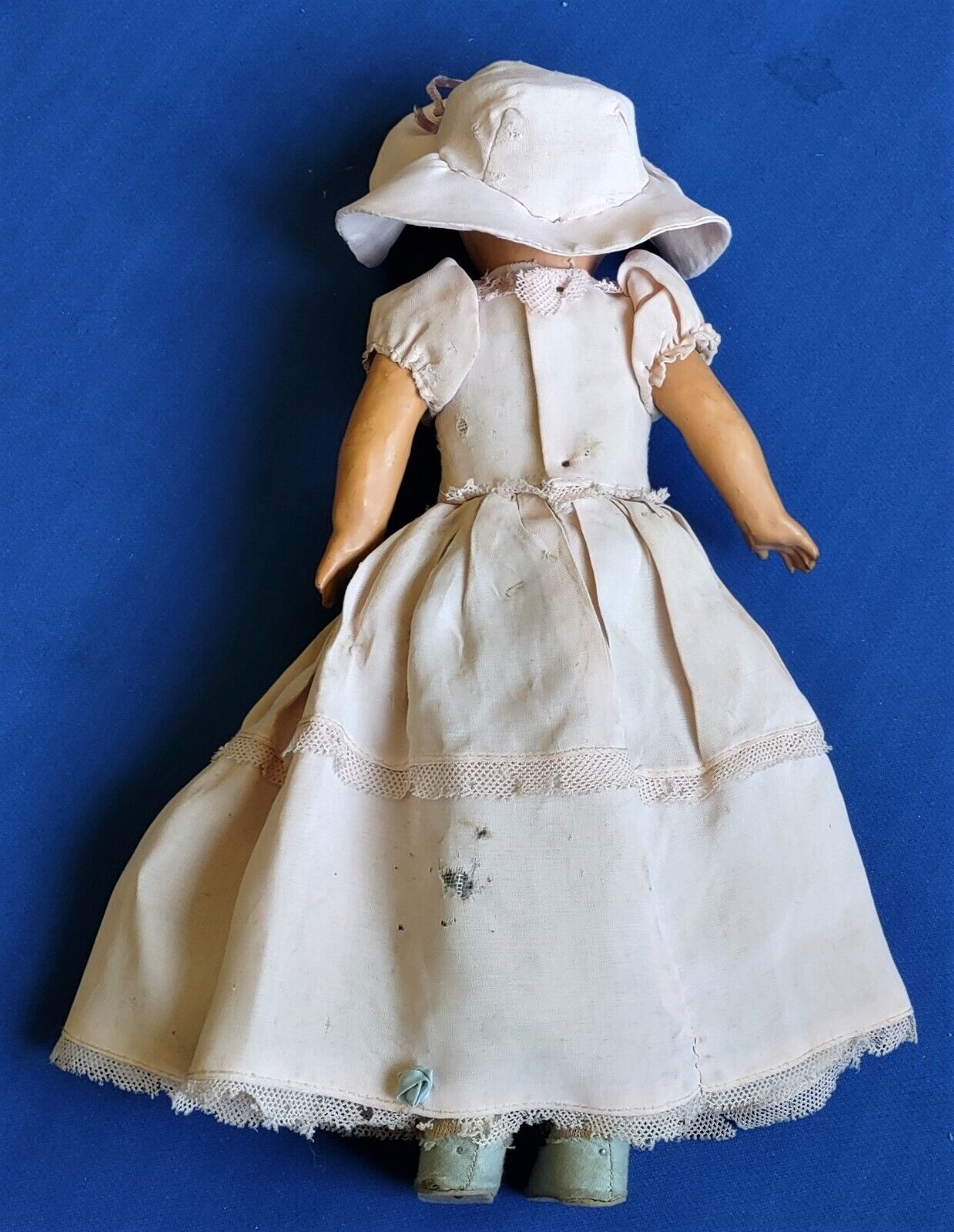 Boudoir Doll Vintage Late 1800s _RARE! TEETH, SUPER SOFT EYELASHES, NOSTRIL DOTS