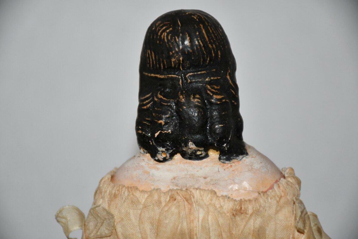 Greiner Milliners Model Doll in Original Clothes with Long Hair 11” 1800's