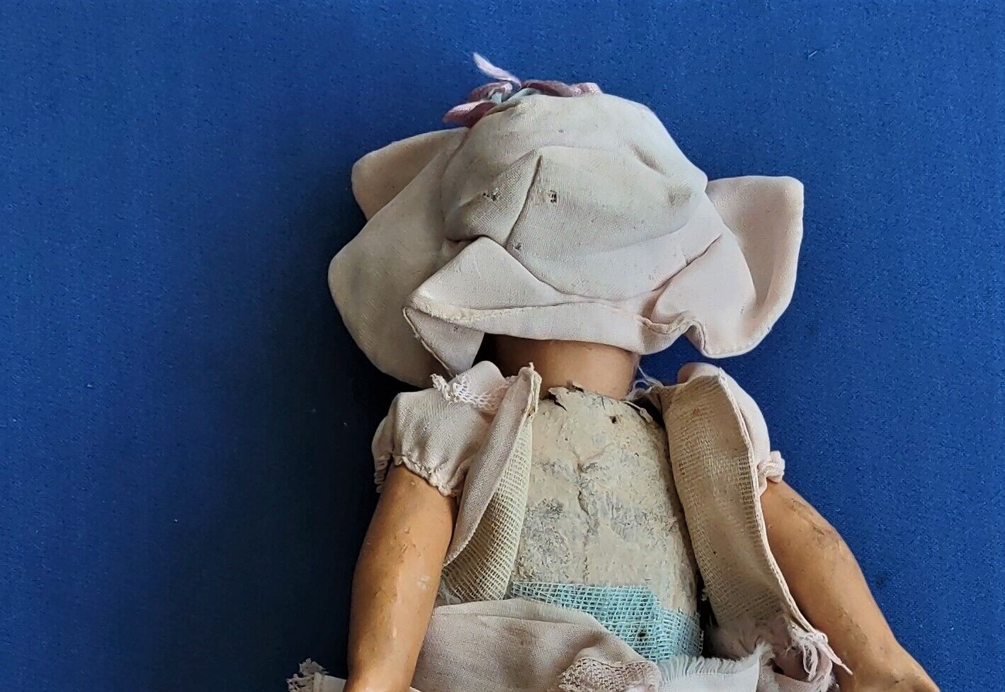 Boudoir Doll Vintage Late 1800s _RARE! TEETH, SUPER SOFT EYELASHES, NOSTRIL DOTS