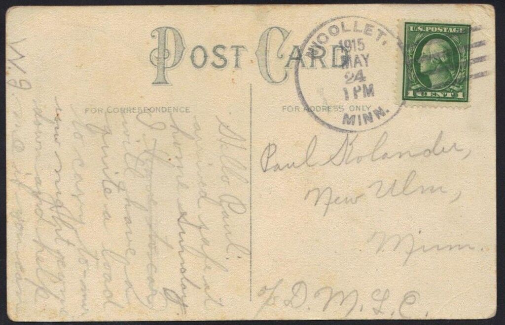 U.S. 1900's COMIC POST CARD WILL I BRUSH YOU OFF SIR? NICOLLET, MINN