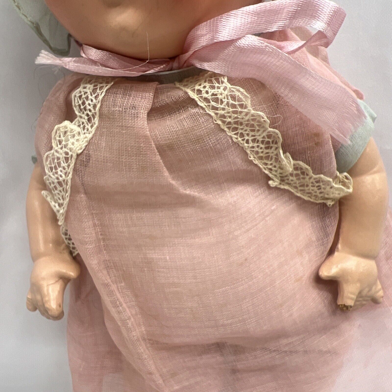 1900s Cloth Body Doll Baby Tin/Sleepy Eyes Soft Body Cryer ? Baby Unknown