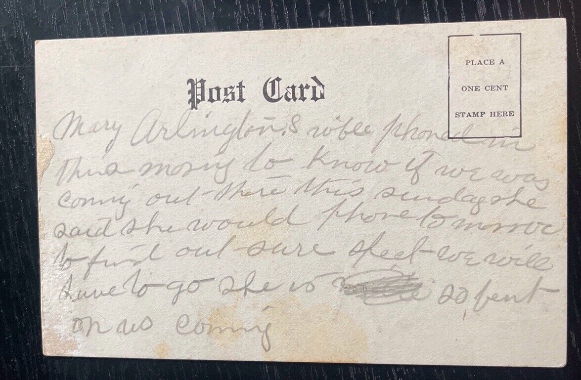 Pantless Man Ironing Plaid Pants Comic Joke Artist Card Early 1900s Undivided