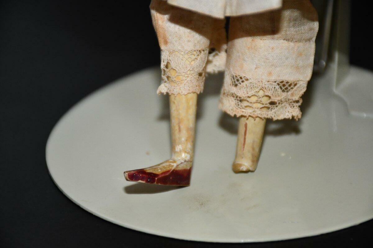 Greiner Milliners Model Doll in Original Clothes with Long Hair 11” 1800's