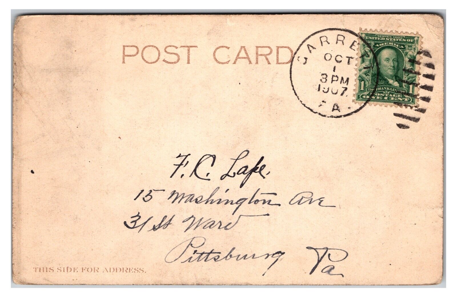 Early 1900s "Old Car Explosion" Funny Old Man Comic Postcard (Posted 1907)