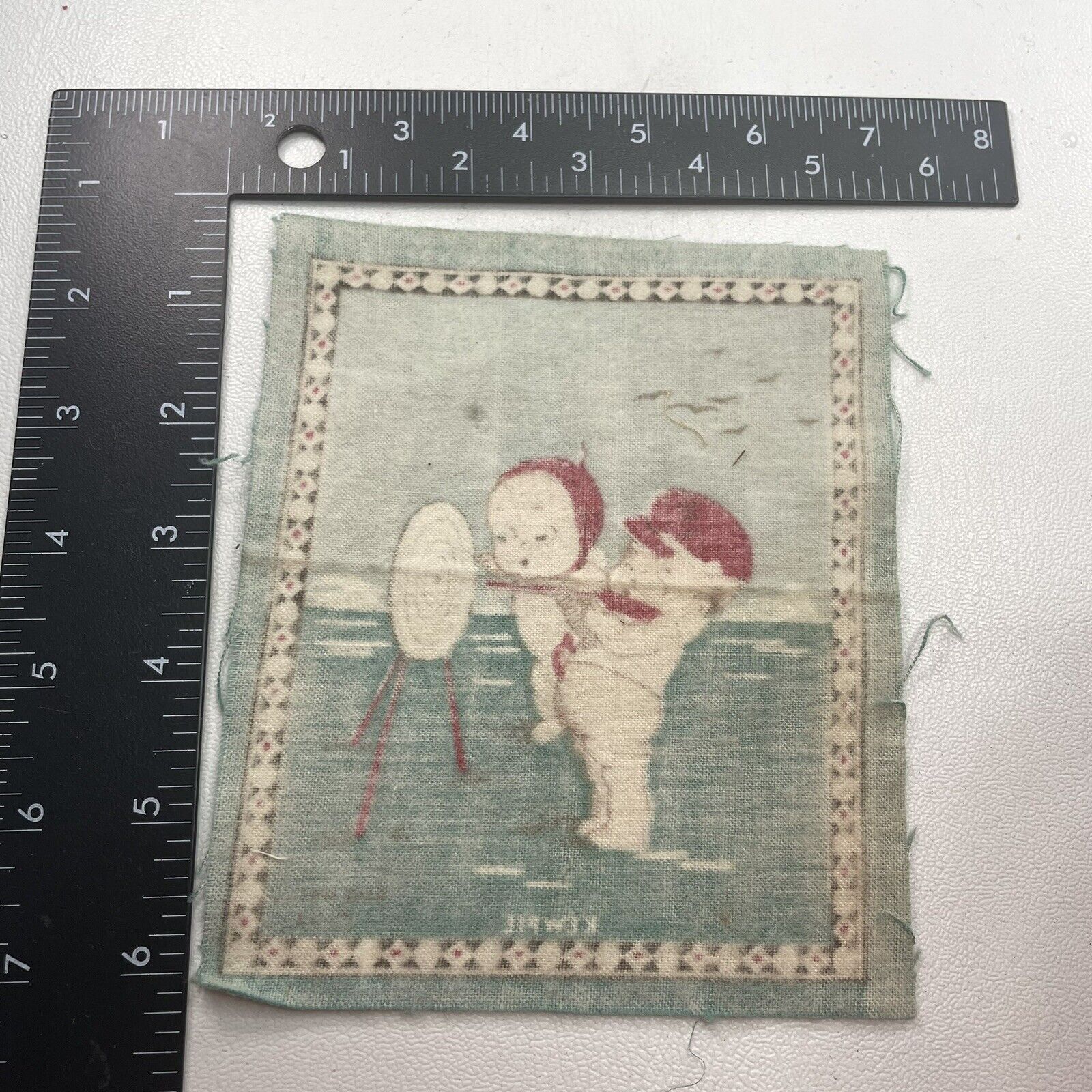 Vintage Early 1900s Large Comic KEWPIE Characters RIFLE SHOOT Tobacco Felt 23L4