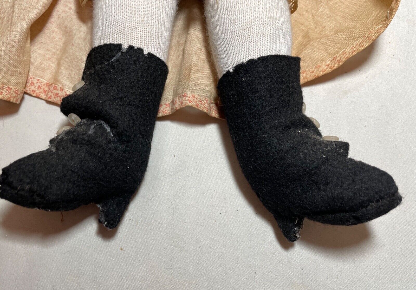 rare 1800's antique German papier mache 21.5 inch handmade lady porcelain doll