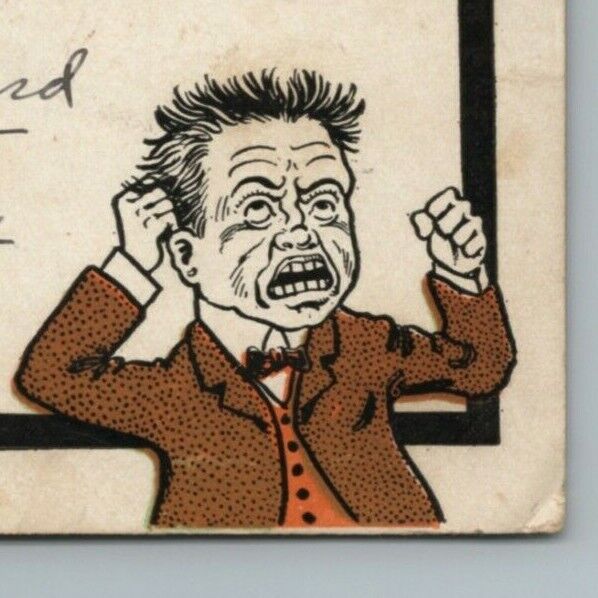 In The Flat Up Stairs Humor Comic 1900s Vintage Postcard