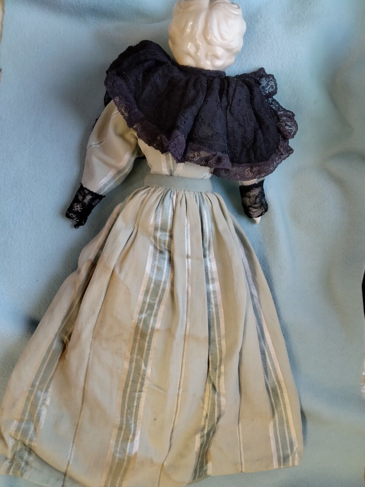💙Antique 1800s Hertwig German 20"🍃🥀Blonde Lowbrow China Head Doll🥀🍃PLZ READ