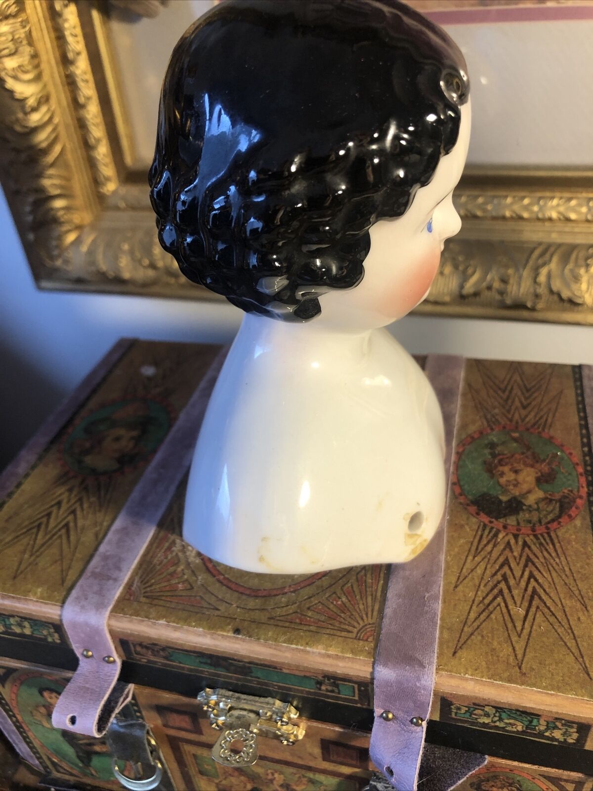 Antique GERMAN 1800’s China Doll Head…. Head Only