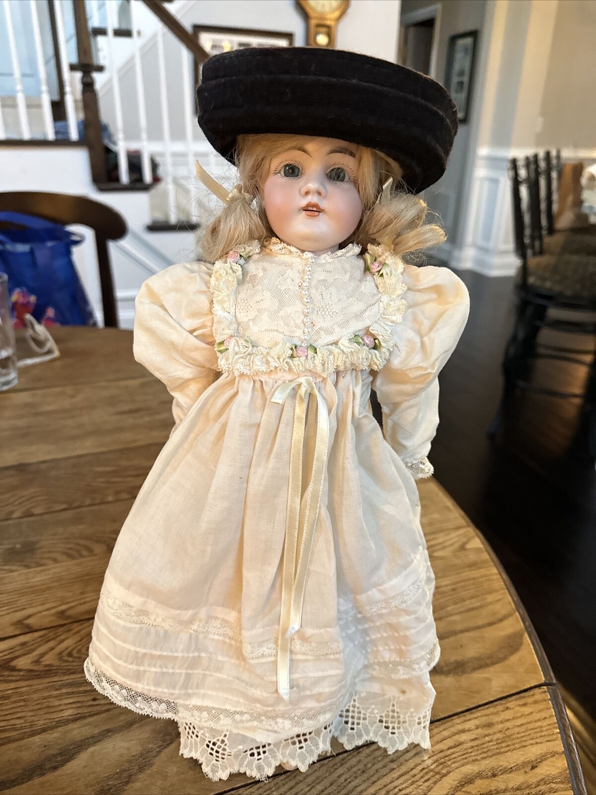 Antique Doll With Kid Leather Body Late 1800’s