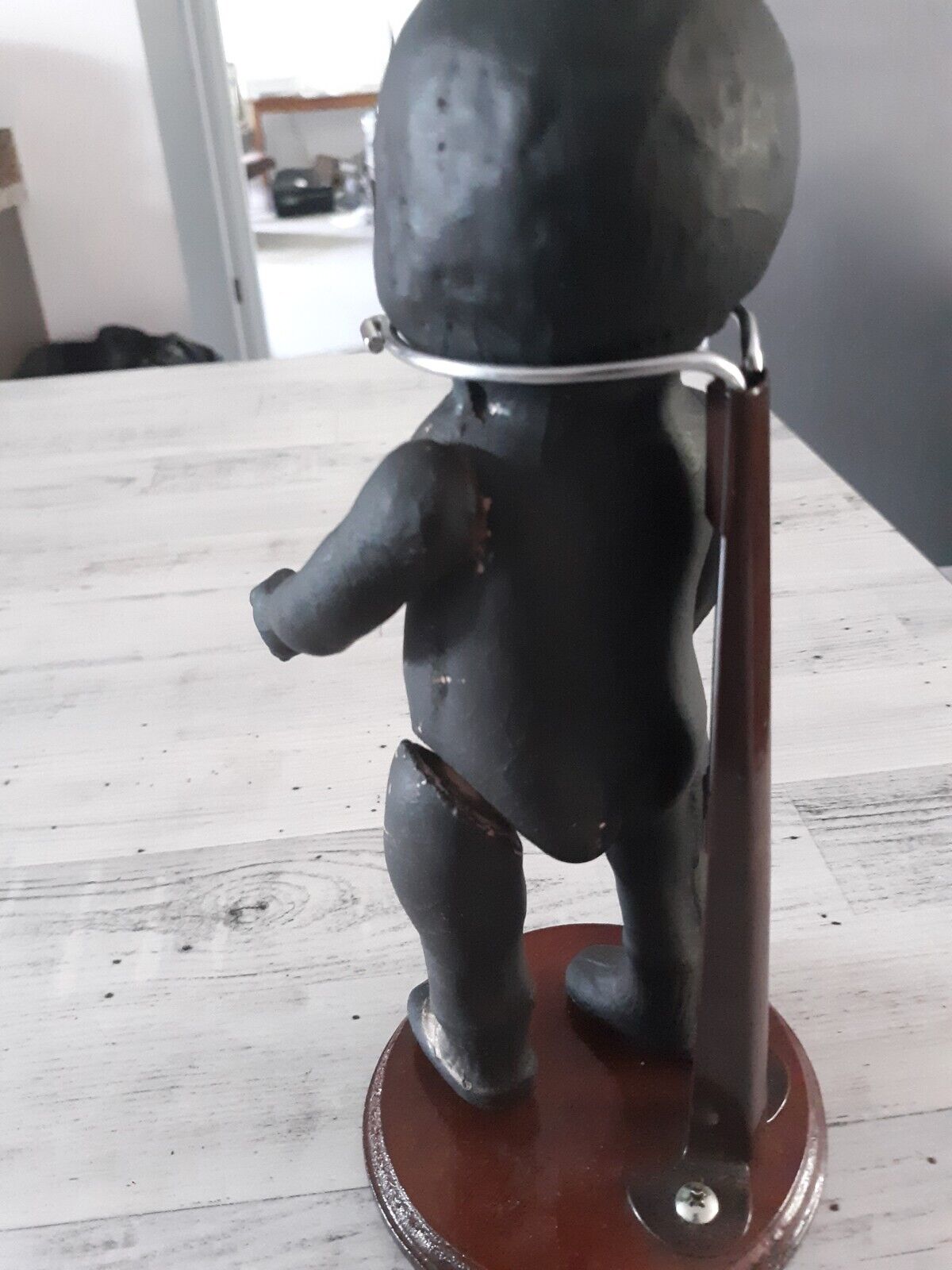 Vintage 1800s Black African American Baby Composition Jointed 9" Doll 