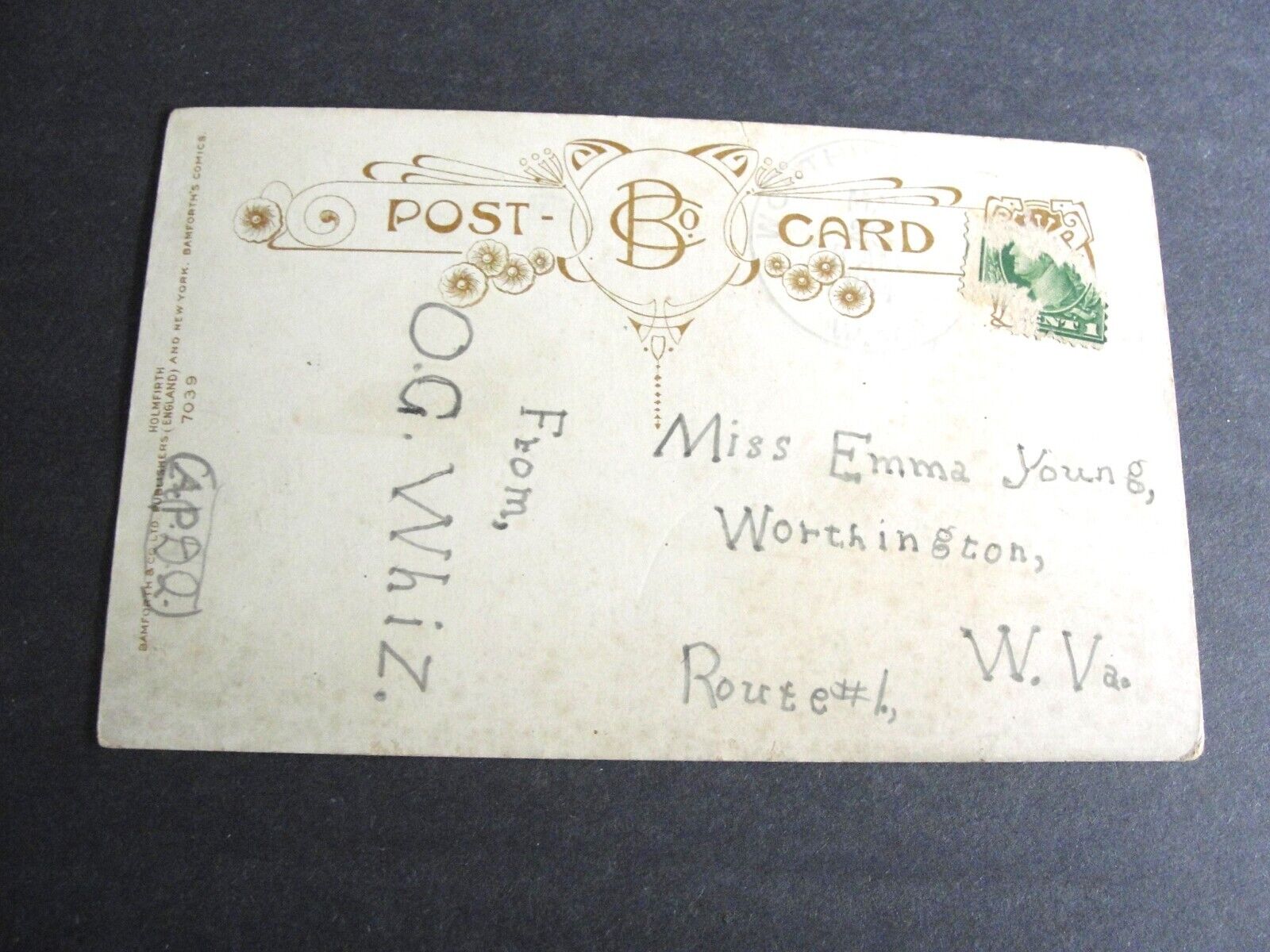 “What are you staring at, boy?” - Bamforth & Co. 1900s Comics Postcard. RARE.