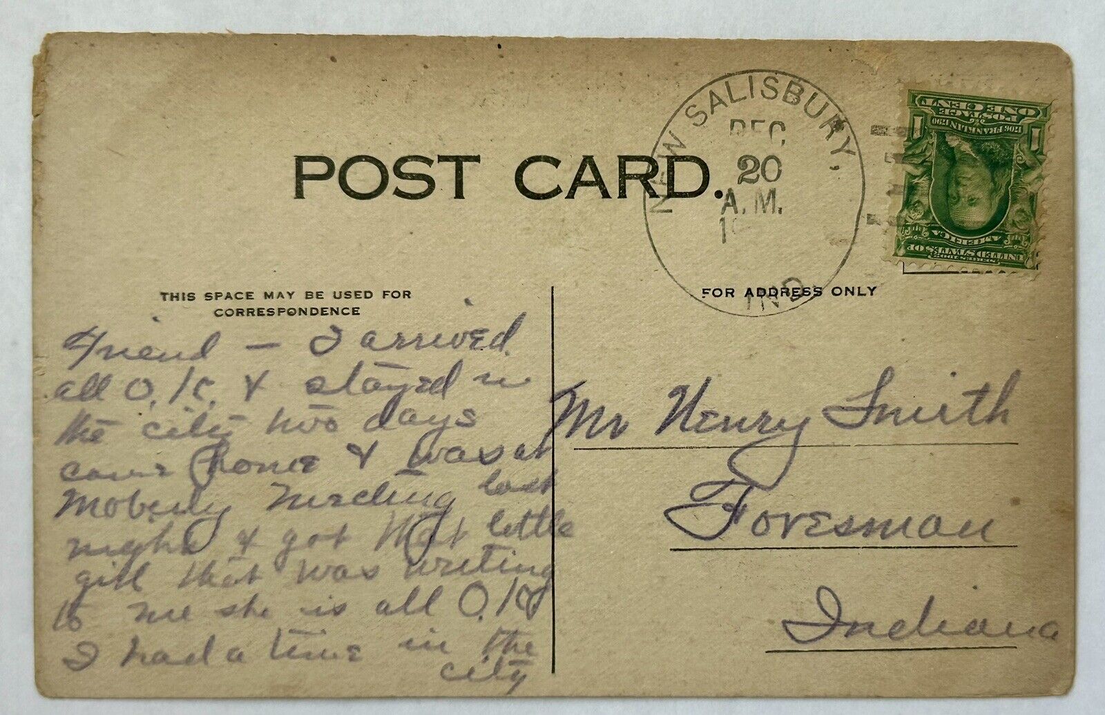 Come Take A Trip In My Airship. Funny Postcard. Early 1900s. Flying comic.