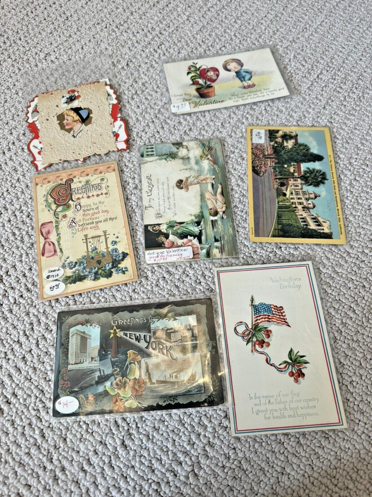 SUPER COOL! Lot of 22 Random Vintage Postcards from Early 1900s Some w/Postmarks