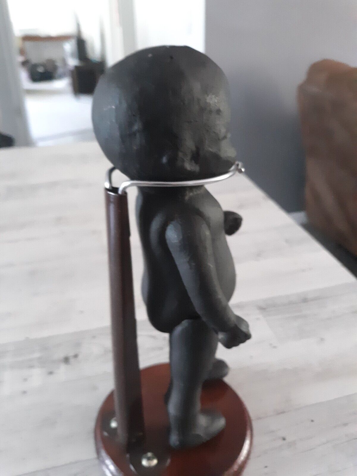 Vintage 1800s Black African American Baby Composition Jointed 9" Doll 