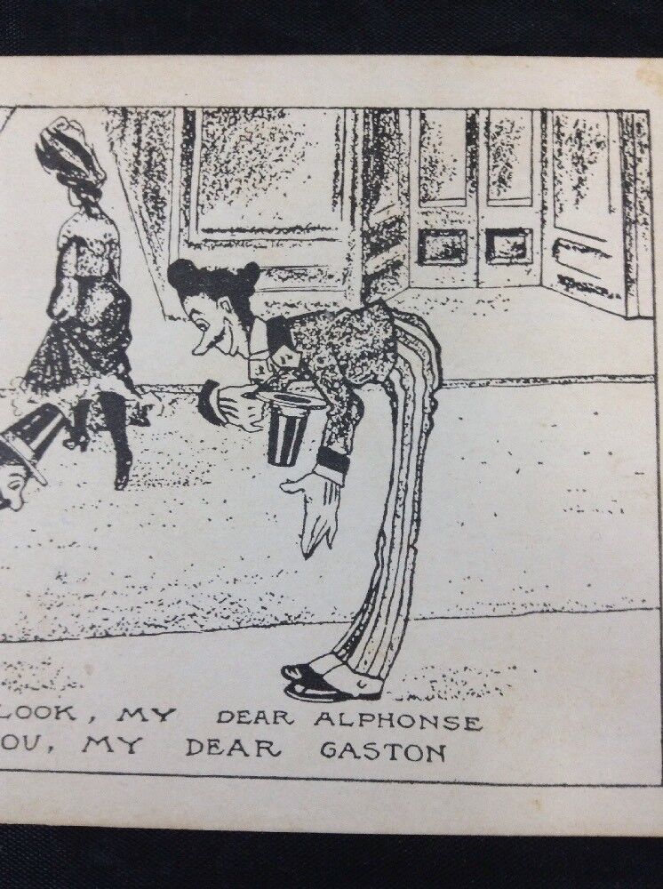 Comic Postcard Risque Humor Private Mailing Card Vintage Early 1900s B&W Drawing