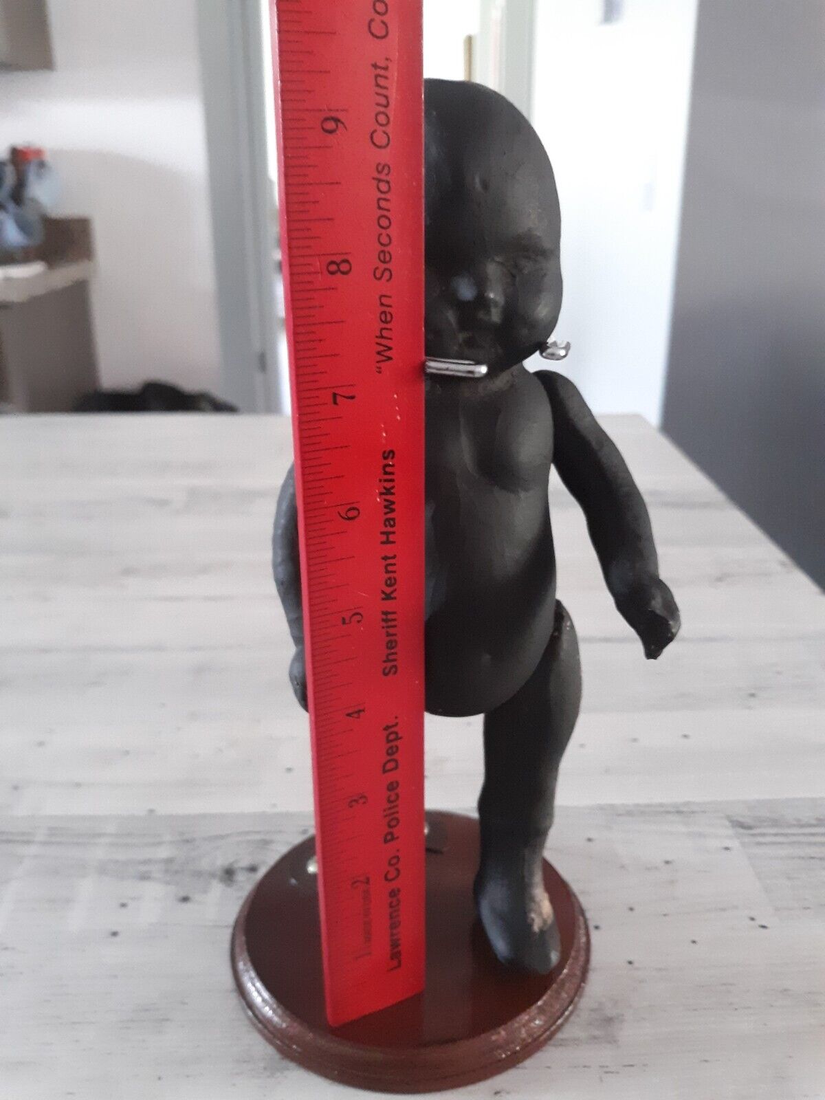 Vintage 1800s Black African American Baby Composition Jointed 9" Doll 