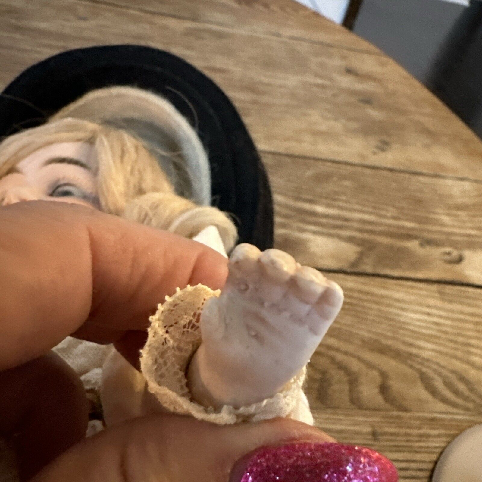 Antique Doll With Kid Leather Body Late 1800’s